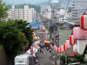 水天宮の階段から